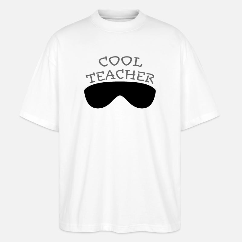 Cool teacher glasses tshirt design - Stanley/Stella Oversized Unisex Bio T-Shirt Blaster 2.0 - Weiß
