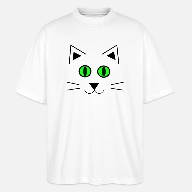 Katze Kätzchen cute - Stanley/Stella Oversized Unisex Bio T-Shirt Blaster 2.0 - Weiß