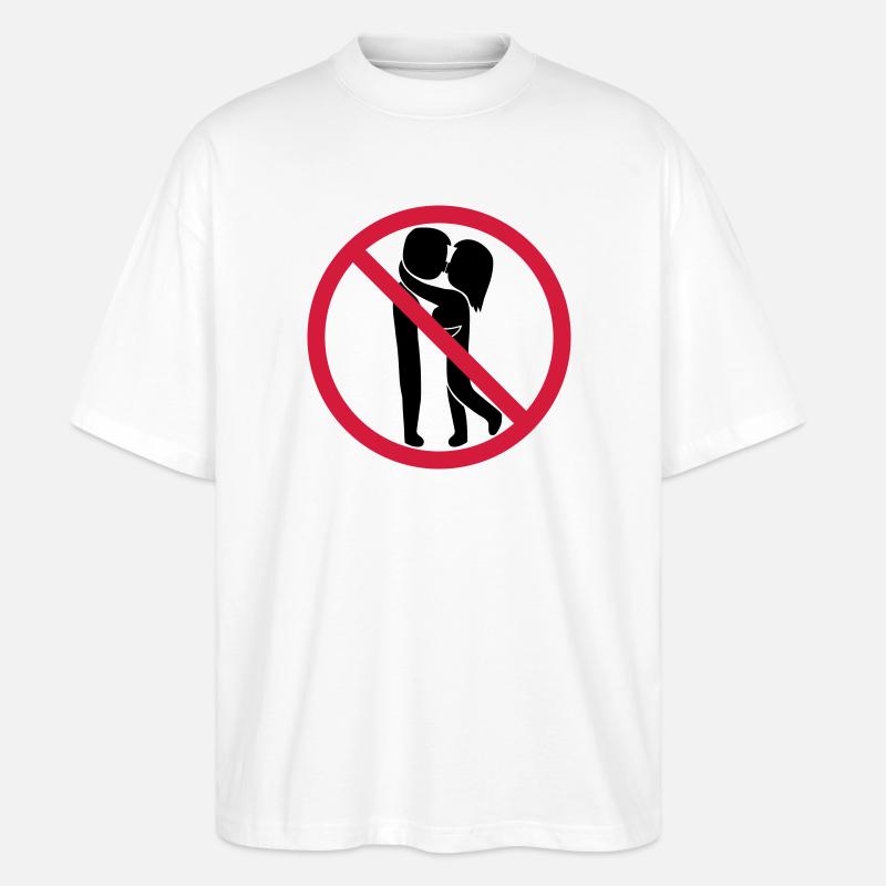 Signe interdit de baiser - T-shirt bio Blaster 2.0 coupe oversize Stanley/Stella Unisexe - blanc