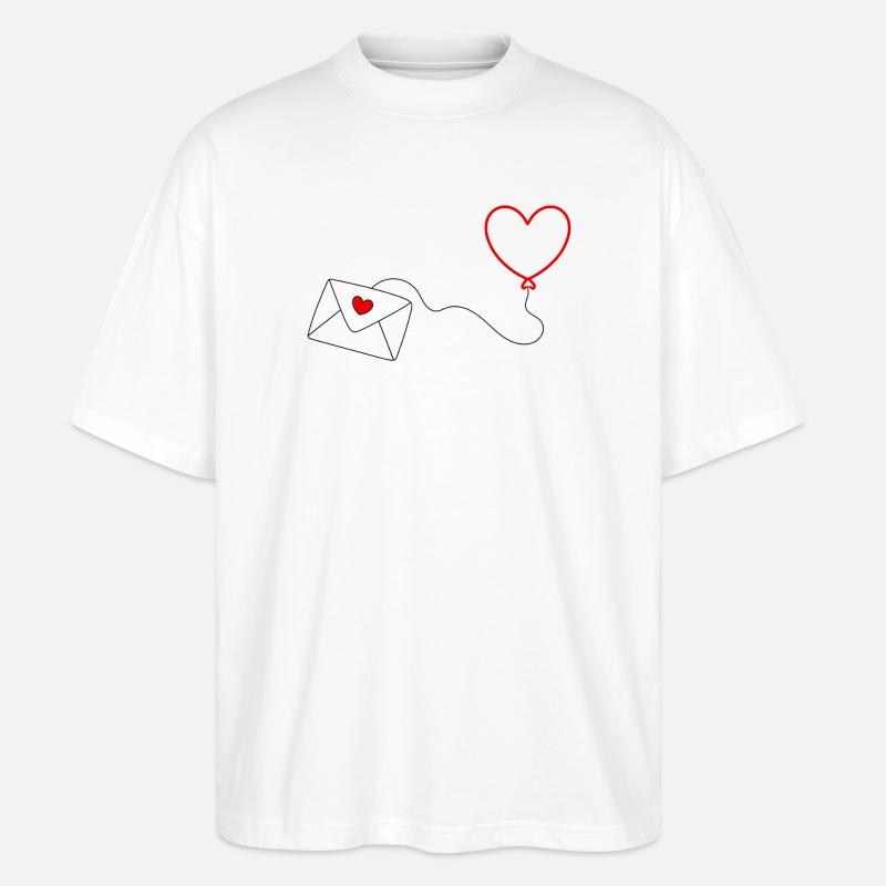 Saint-Valentin, Saint-Valentin, Saint-Valentin - T-shirt bio Blaster 2.0 coupe oversize Stanley/Stella Unisexe - blanc