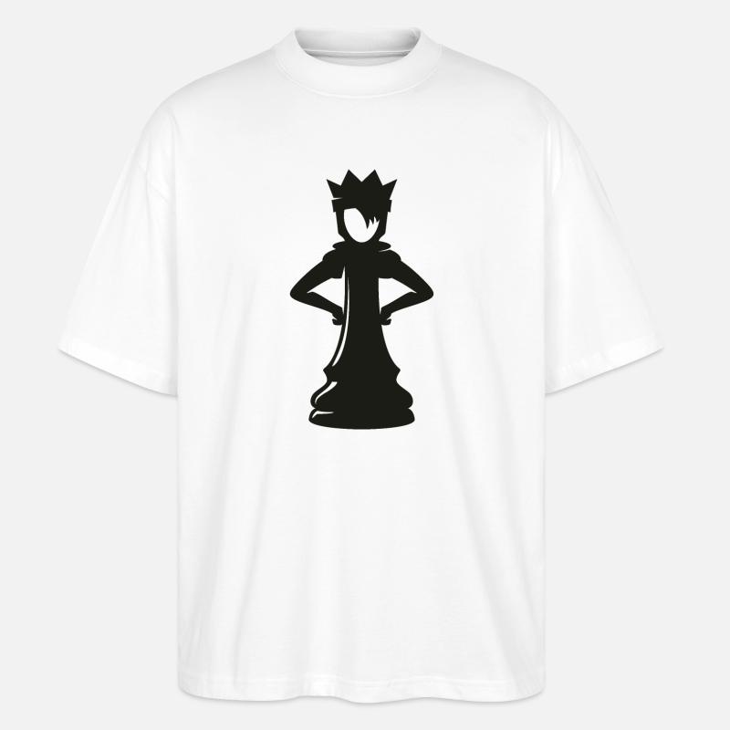 Wütende Schach Dame – Chess Queen Design - Stanley/Stella Oversized Unisex Bio T-Shirt Blaster 2.0 - Weiß