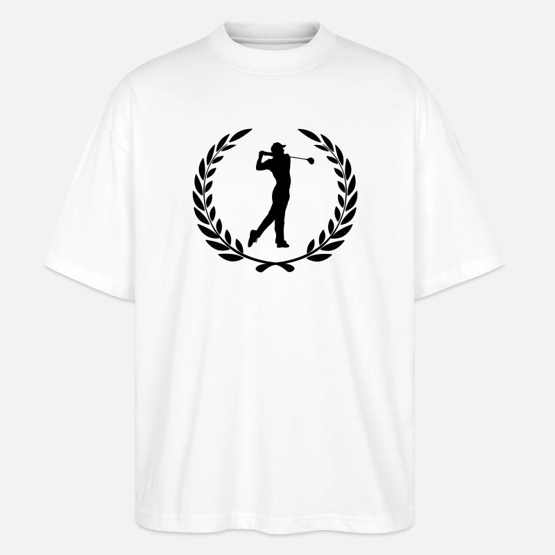 Sportpreis Lorbeerkranz Golf - Stanley/Stella Oversized Unisex Bio T-Shirt Blaster 2.0 - Weiß
