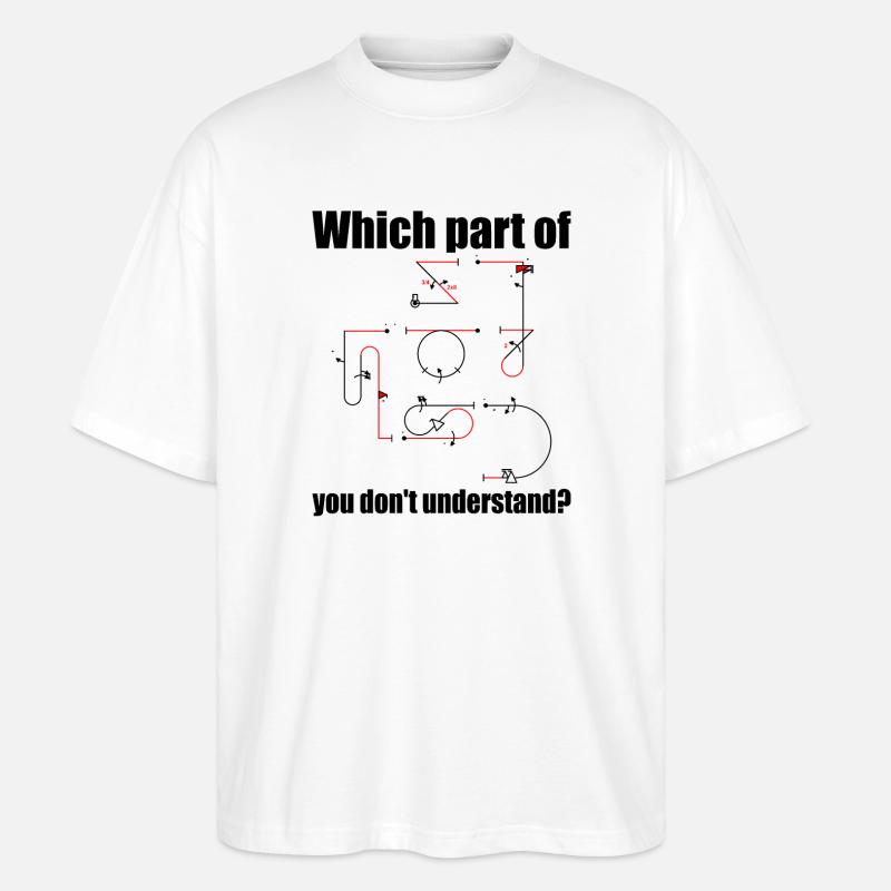 Aresti Symbol Kunstflugpilot Flugfiguren - Stanley/Stella Oversized Unisex Bio T-Shirt Blaster 2.0 - Weiß