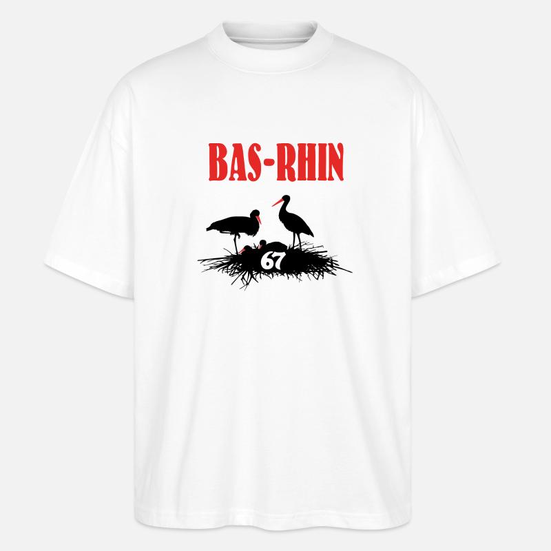 Bas-Rhin - Stanley/Stella Oversized Unisex Bio T-Shirt Blaster 2.0 - Weiß