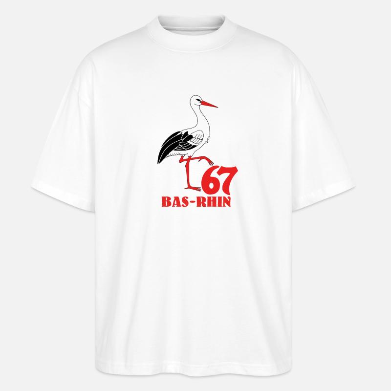 Bas-Rhin - Stanley/Stella Oversized Unisex Bio T-Shirt Blaster 2.0 - Weiß