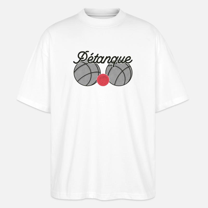 Boule balls for bouler with boules boule petanque - Stanley/Stella Oversized Unisex Organic T-shirt Blaster 2.0 - white