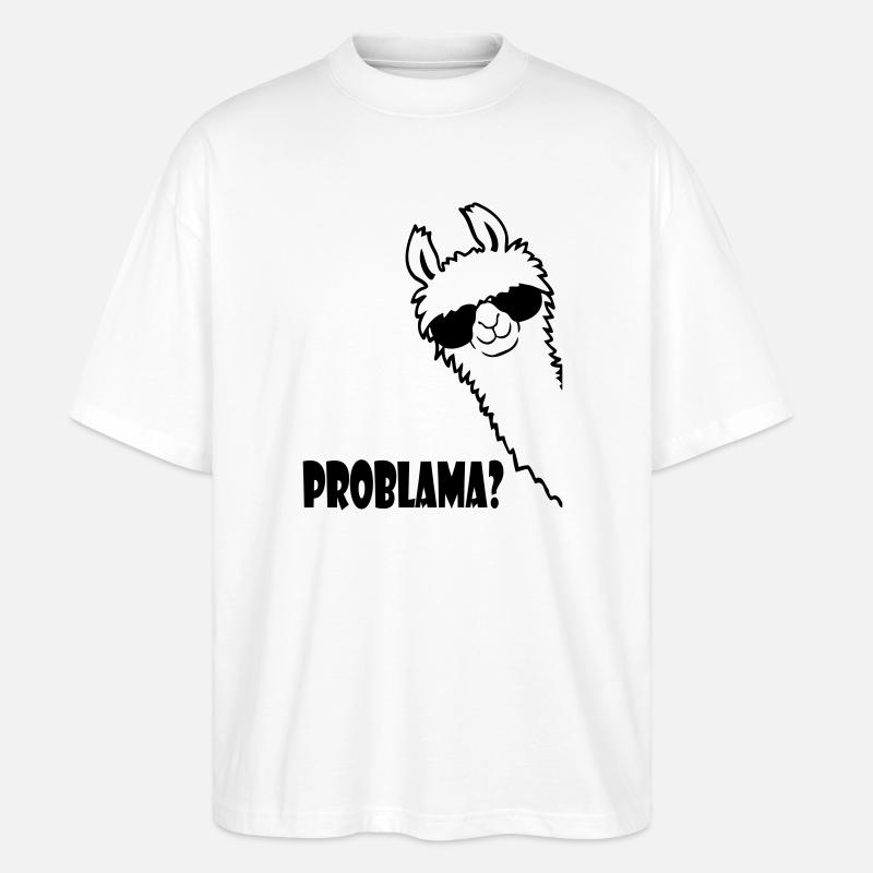 Lama Problama Question - T-shirt bio Blaster 2.0 coupe oversize Stanley/Stella Unisexe - blanc