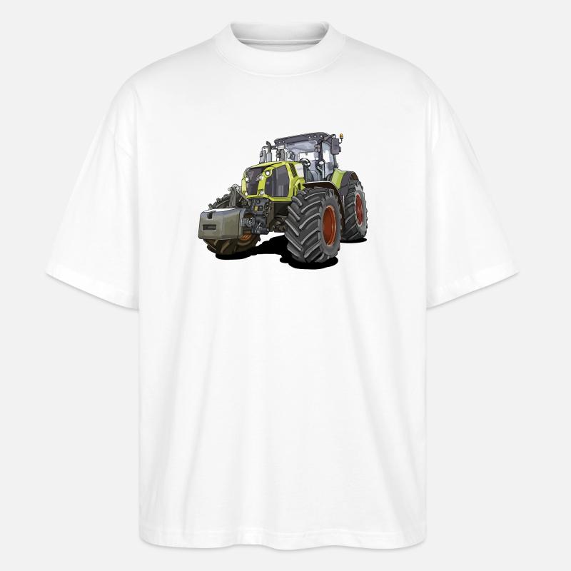 Traktor Gigant - Stanley/Stella Oversized Unisex Bio T-Shirt Blaster 2.0 - Weiß