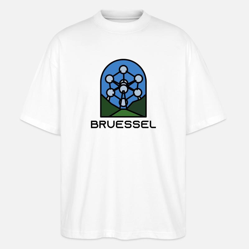 Brüssel - Stanley/Stella Oversized Unisex Bio T-Shirt Blaster 2.0 - Weiß