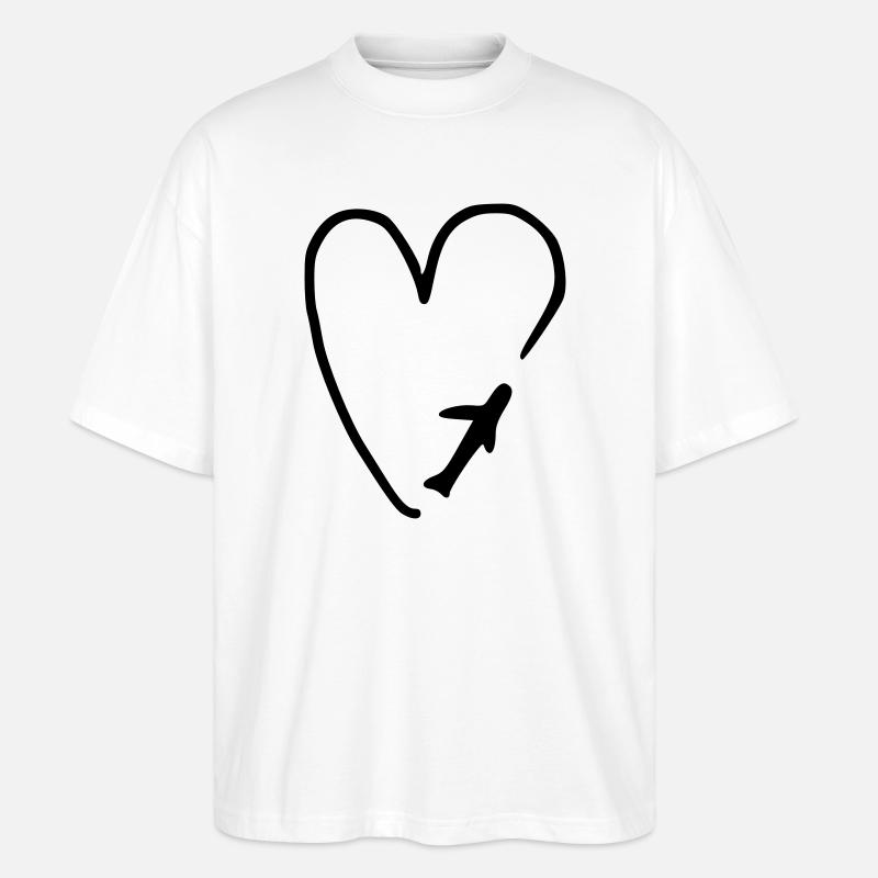 Flugliebe - Stanley/Stella Oversized Unisex Bio T-Shirt Blaster 2.0 - Weiß