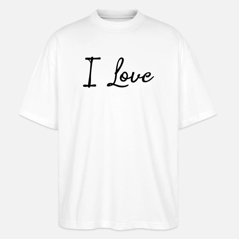 Liberté d’expression Paix Amour Déclaration Émotions - T-shirt bio Blaster 2.0 coupe oversize Stanley/Stella Unisexe - blanc