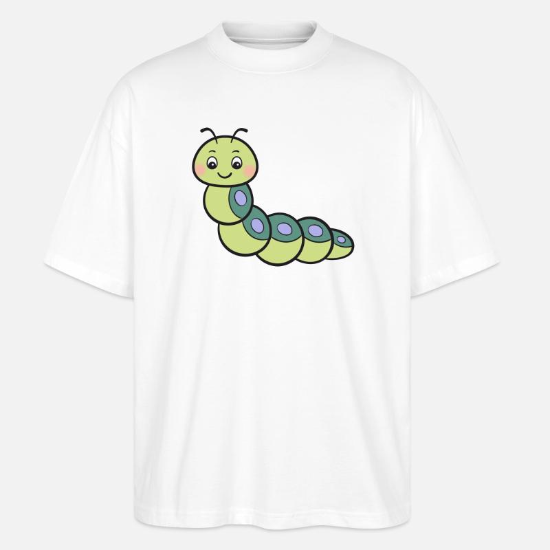 Raupe - Stanley/Stella Oversized Unisex Bio T-Shirt Blaster 2.0 - Weiß