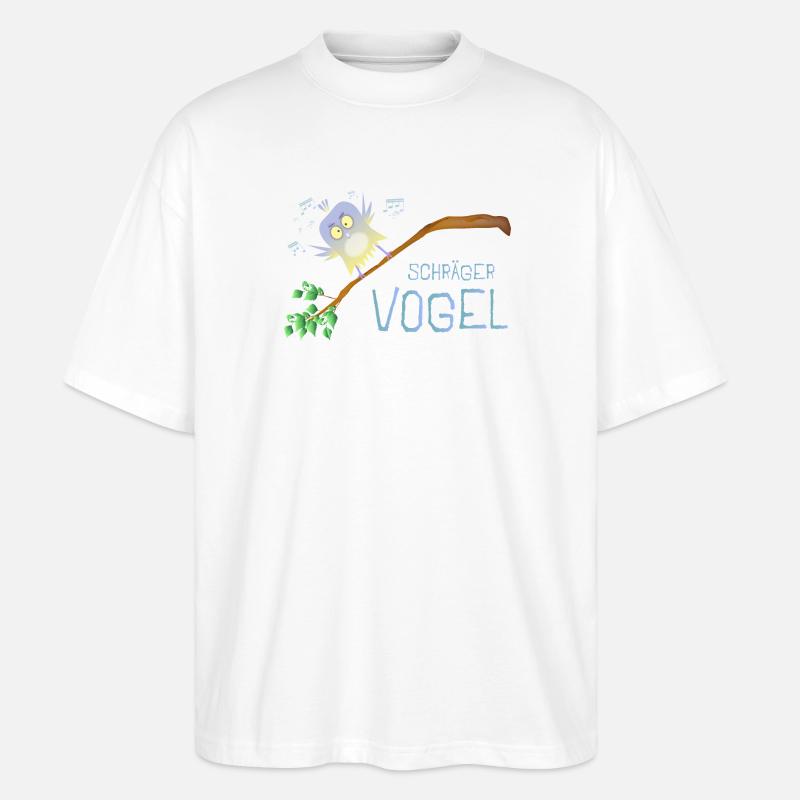 Schräger Vogel - Stanley/Stella Oversized Unisex Bio T-Shirt Blaster 2.0 - Weiß