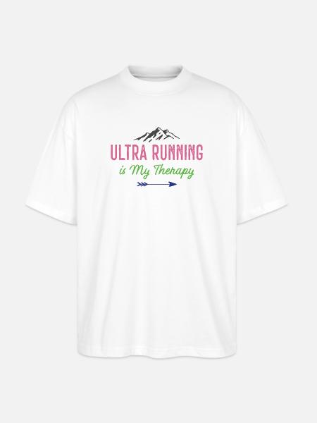 Ultra Running is My Therapy - Stanley/Stella Oversized Unisex Organic T-shirt Blaster 2.0 - white