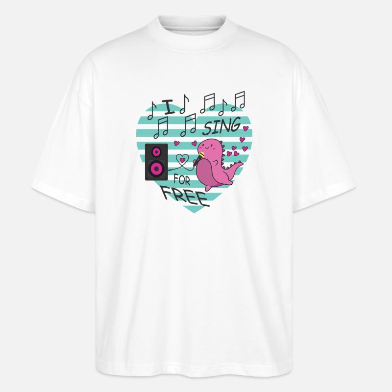 Ich Singe kostenlos - Stanley/Stella Oversized Unisex Bio T-Shirt Blaster 2.0 - Weiß