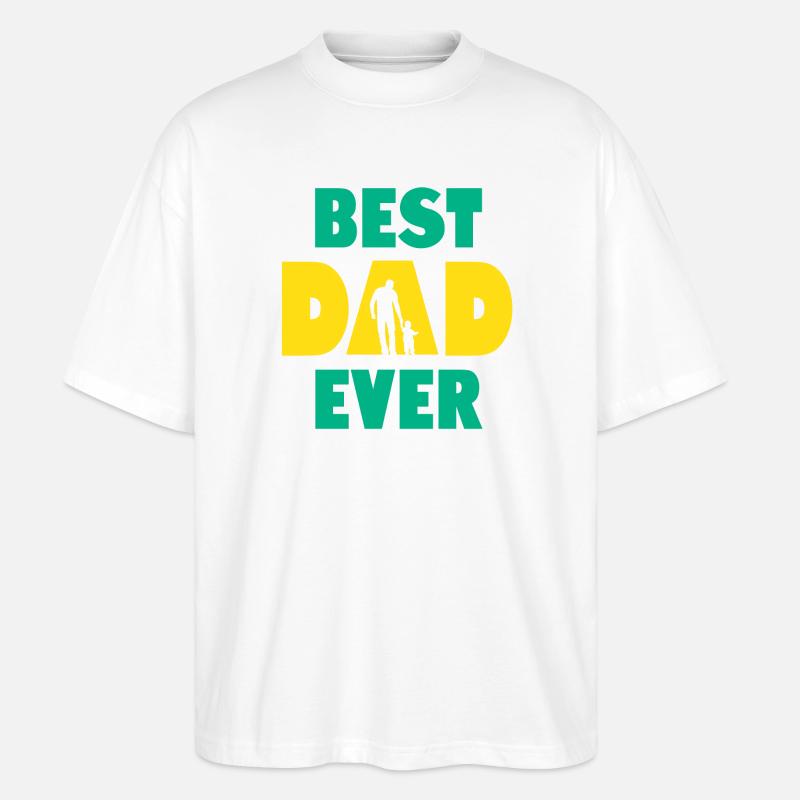 Bester Vater aller Zeiten - Stanley/Stella Oversized Unisex Bio T-Shirt Blaster 2.0 - Weiß