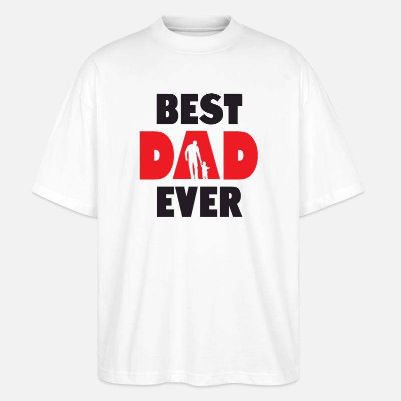 Bester Vater aller Zeiten - Stanley/Stella Oversized Unisex Bio T-Shirt Blaster 2.0 - Weiß