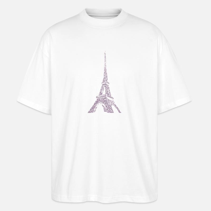 Paris Eiffelturm - Stanley/Stella Oversized Unisex Bio T-Shirt Blaster 2.0 - Weiß