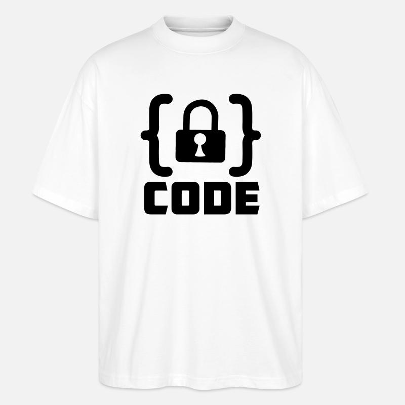 Code mit Sperrprogrammierer - Stanley/Stella Oversized Unisex Bio T-Shirt Blaster 2.0 - Weiß