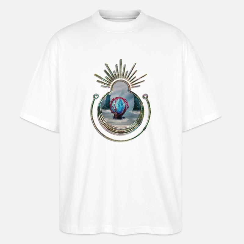 Dans le cocon sur la plage - T-shirt bio Blaster 2.0 coupe oversize Stanley/Stella Unisexe - blanc