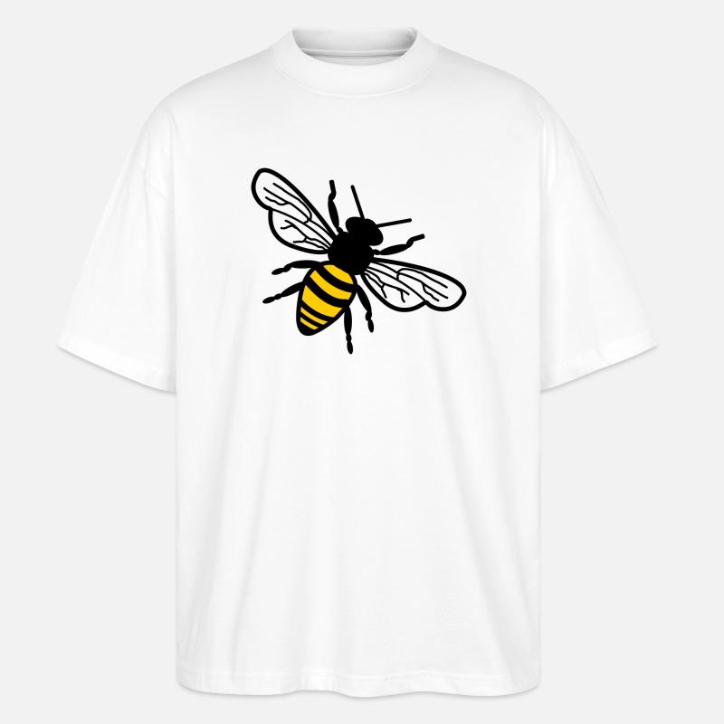 Biene - Stanley/Stella Oversized Unisex Bio T-Shirt Blaster 2.0 - Weiß