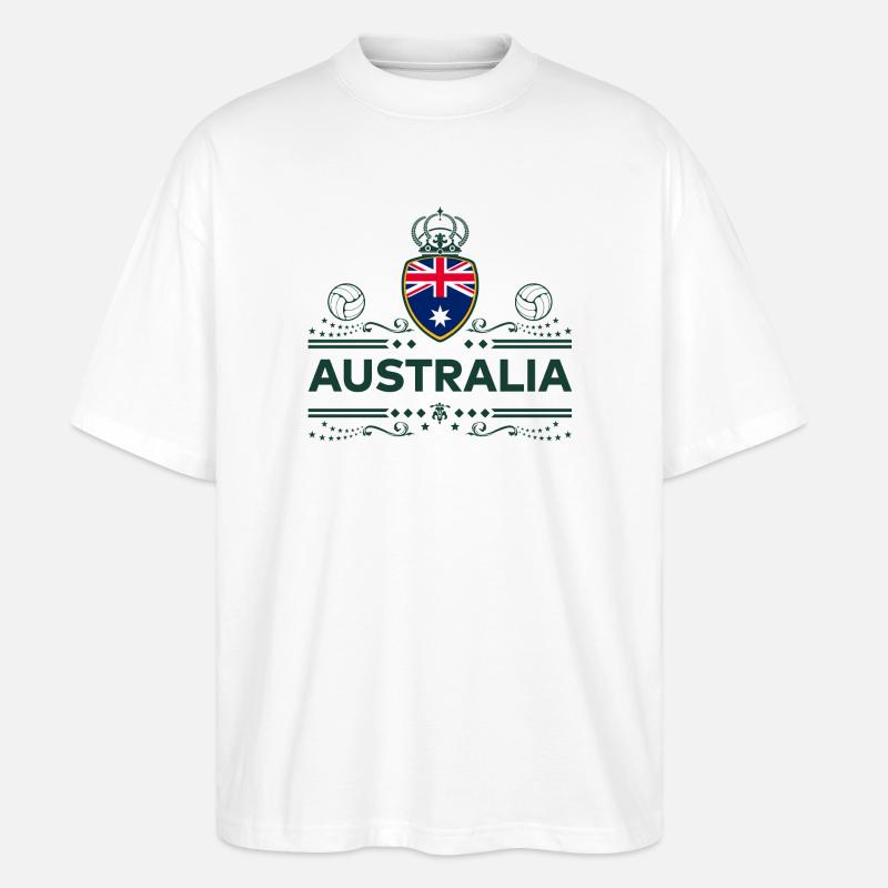 Australia - WONDERFUL AUSTRALIA - Stanley/Stella Oversized Unisex Bio T-Shirt Blaster 2.0 - Weiß