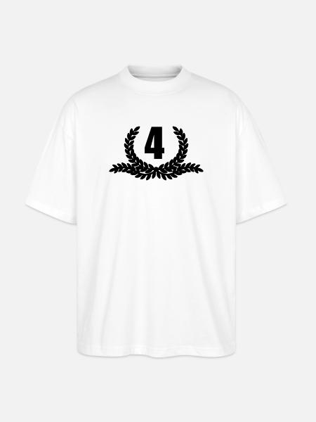 Lauwerkrans 04 YEARS - Stanley/Stella Oversized Unisex Organic T-shirt Blaster 2.0 - white
