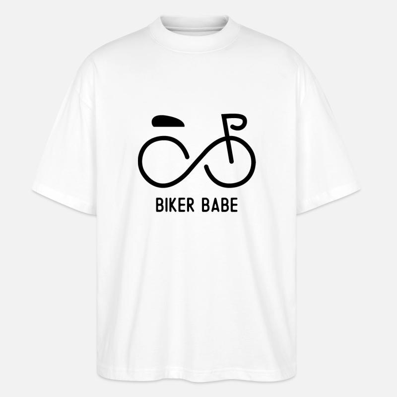 Biker Babe - Stanley/Stella Oversized Unisex Organic T-shirt Blaster 2.0 - white