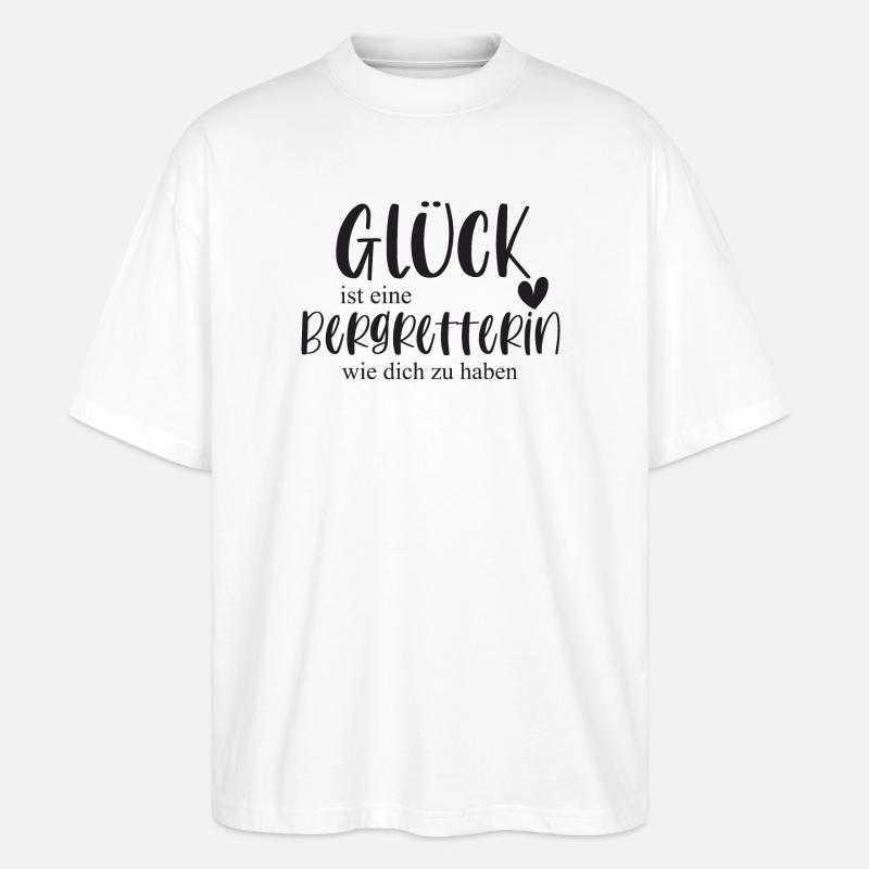 Bergretterin Berg Klettern Berg Geschenk - Stanley/Stella Oversized Unisex Bio T-Shirt Blaster 2.0 - Weiß