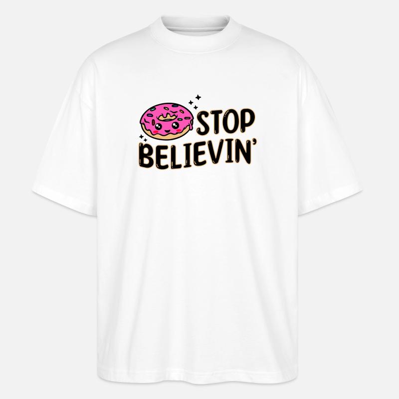Sweets Snacking Statement Delicious Donut - Stanley/Stella Oversized Unisex Organic T-shirt Blaster 2.0 - white