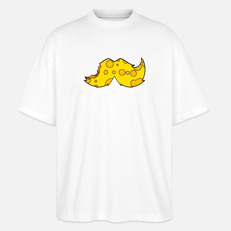 Barbe à moustache au fromage - T-shirt bio Blaster 2.0 coupe oversize Stanley/Stella Unisexe - blanc