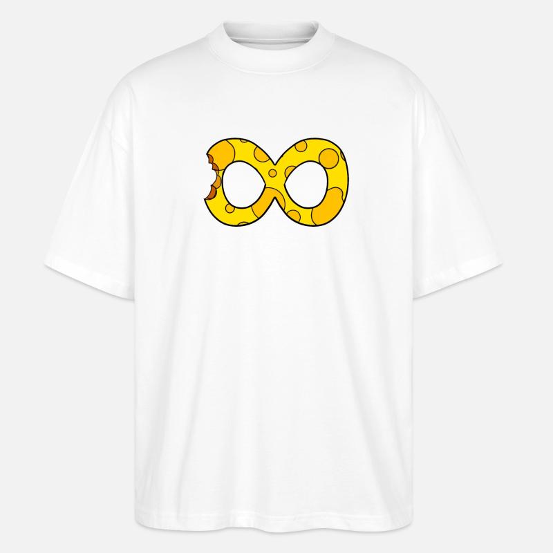 Käse Unendlich - Stanley/Stella Oversized Unisex Bio T-Shirt Blaster 2.0 - Weiß