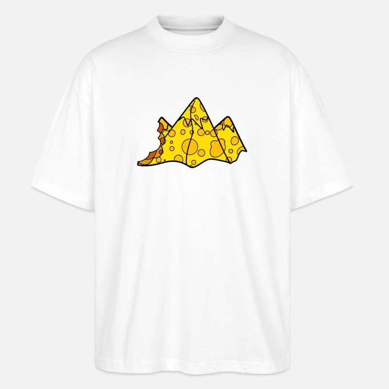 Cheese Mountain - Stanley/Stella Oversized Unisex Organic T-shirt Blaster 2.0 - white