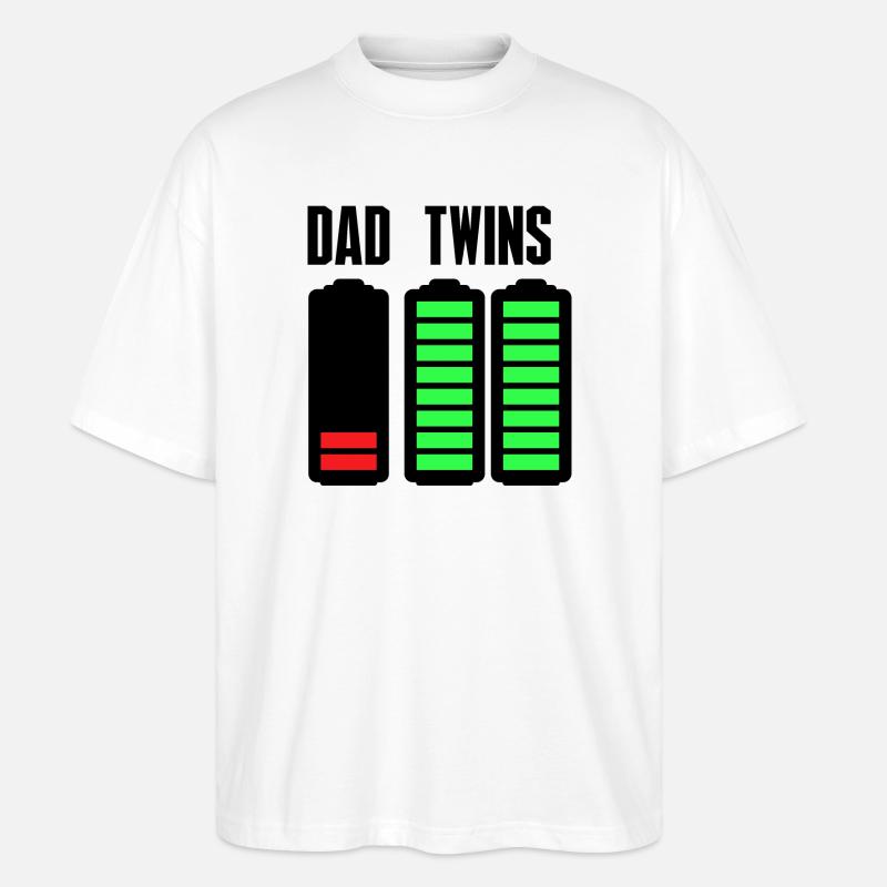 Neon Bar Equalizer auf Schwarz - Stanley/Stella Oversized Unisex Bio T-Shirt Blaster 2.0 - Weiß