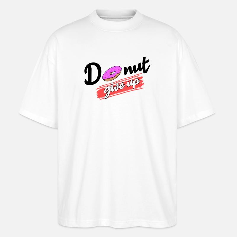 Cool Süßigkeiten Statement Donut Nachspeise - Stanley/Stella Oversized Unisex Bio T-Shirt Blaster 2.0 - Weiß