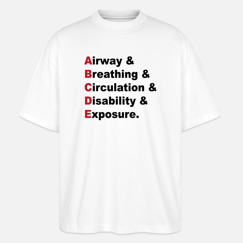 Règle ABCDE - T-shirt bio Blaster 2.0 coupe oversize Stanley/Stella Unisexe - blanc