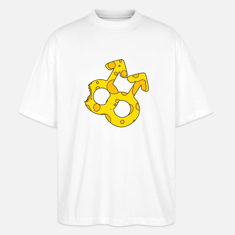 Symbole Double Mars - T-shirt bio Blaster 2.0 coupe oversize Stanley/Stella Unisexe - blanc