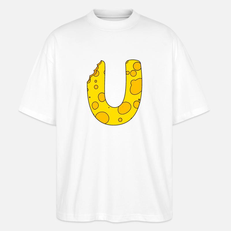Buchstabe U - Stanley/Stella Oversized Unisex Bio T-Shirt Blaster 2.0 - Weiß