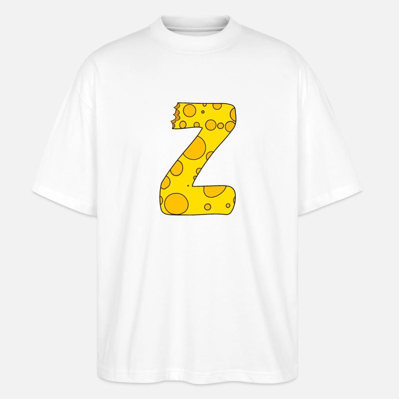 Buchstabe Z - Stanley/Stella Oversized Unisex Bio T-Shirt Blaster 2.0 - Weiß
