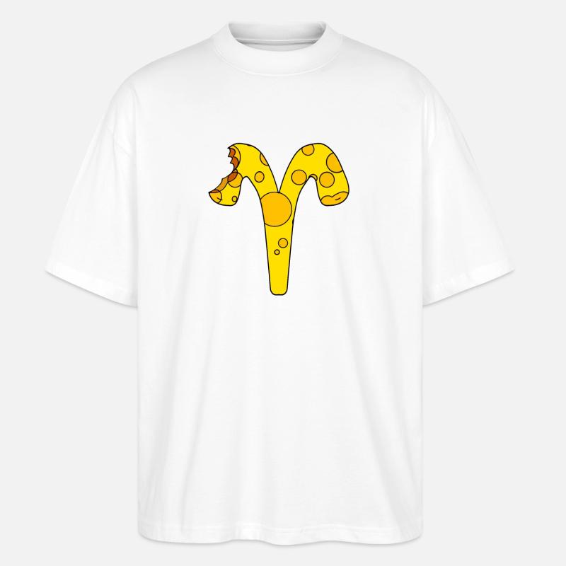 Signe du zodiaque Bélier - T-shirt bio Blaster 2.0 coupe oversize Stanley/Stella Unisexe - blanc