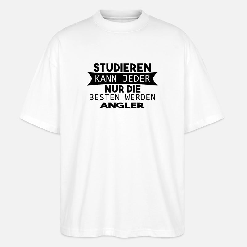 Angler Geschenk - Stanley/Stella Oversized Unisex Bio T-Shirt Blaster 2.0 - Weiß