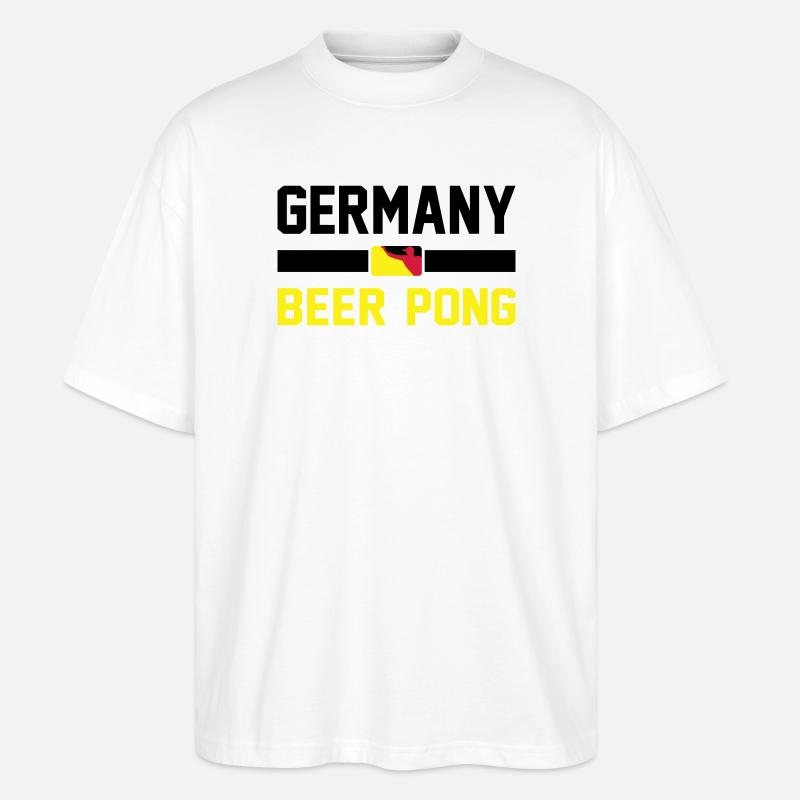 Germany Beer Pong - Stanley/Stella Oversized Unisex Bio T-Shirt Blaster 2.0 - Weiß