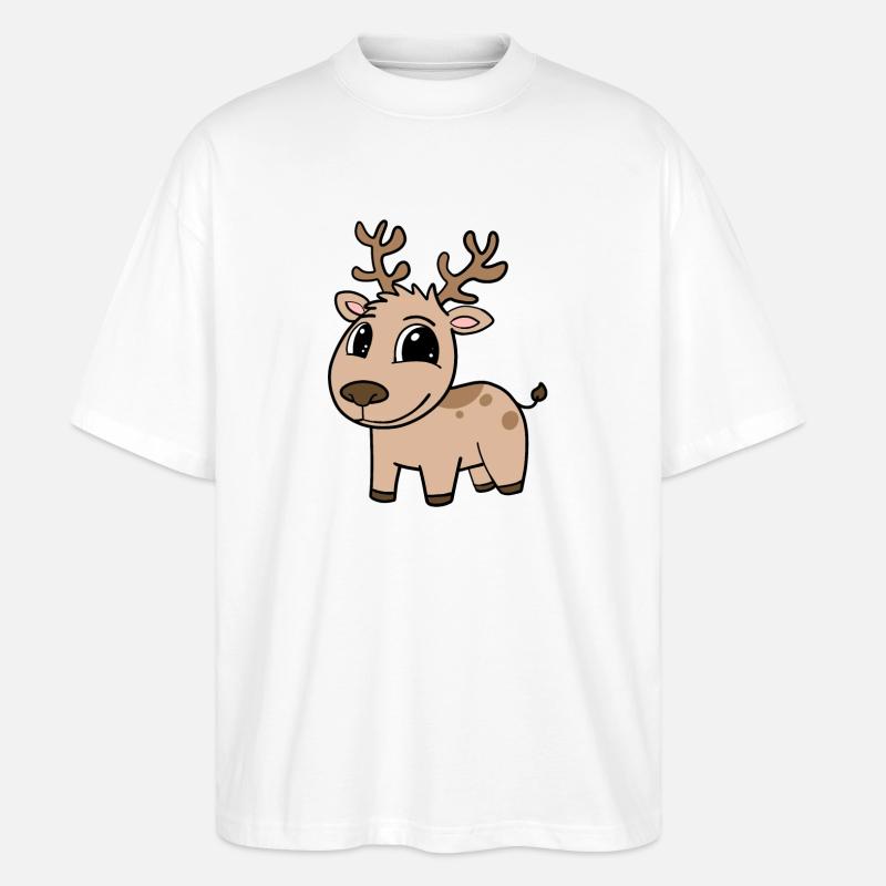 Reh - Stanley/Stella Oversized Unisex Bio T-Shirt Blaster 2.0 - Weiß