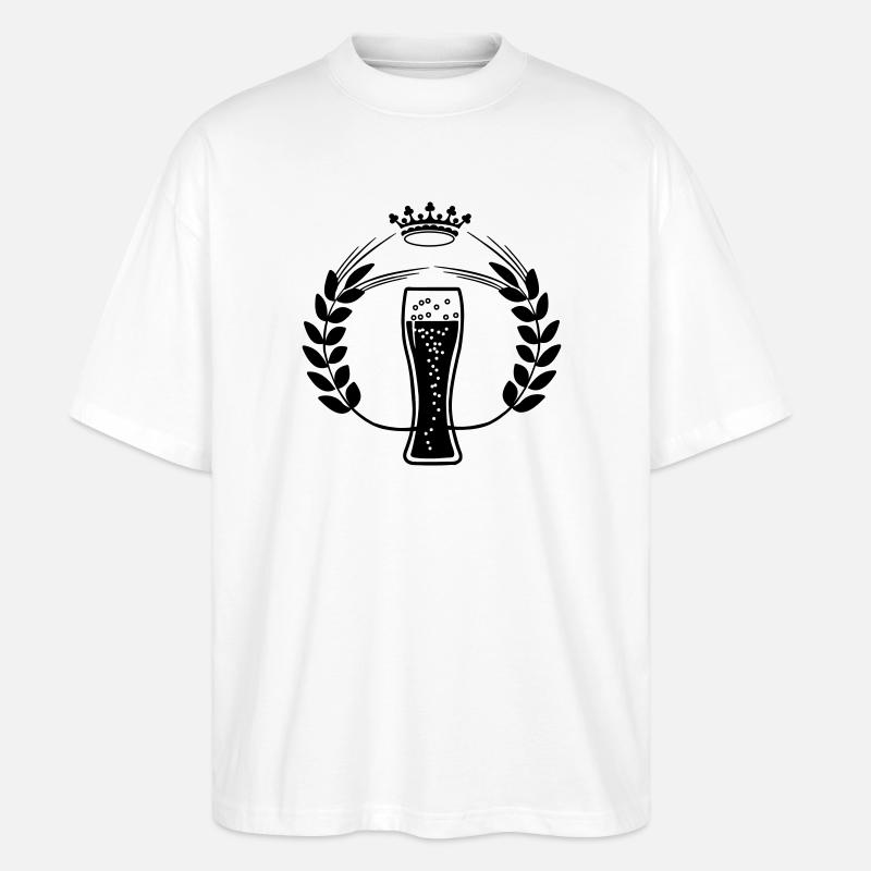 Bière de blé grain de maïs - T-shirt bio Blaster 2.0 coupe oversize Stanley/Stella Unisexe - blanc