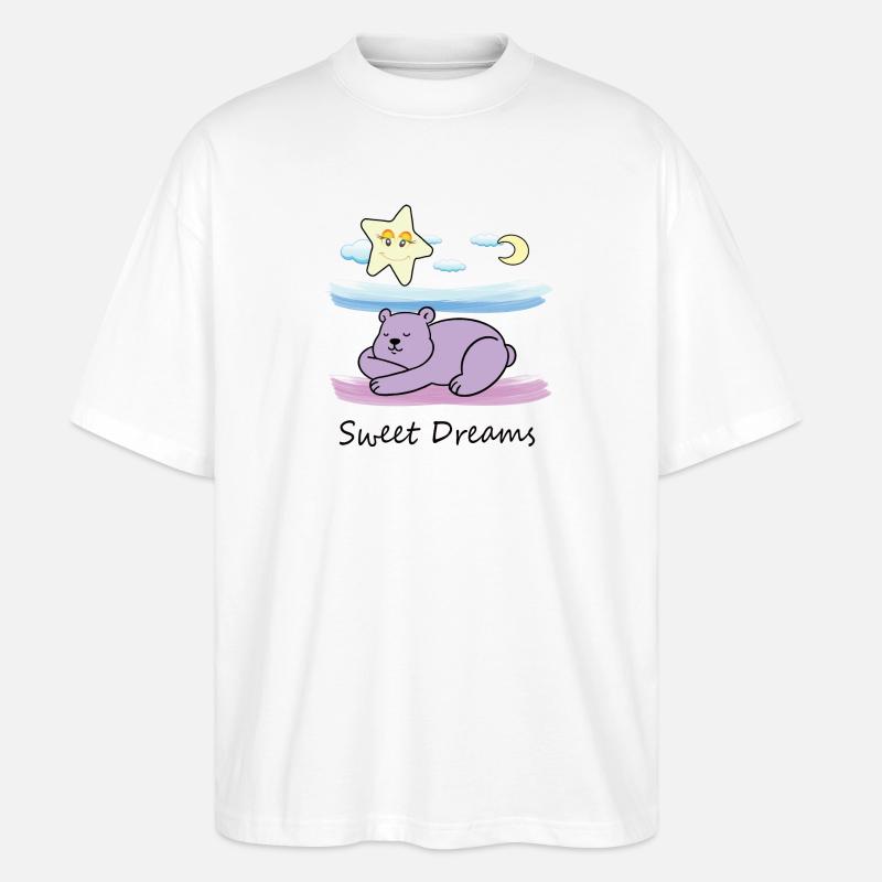 Süßer Teddybär - Stanley/Stella Oversized Unisex Bio T-Shirt Blaster 2.0 - Weiß