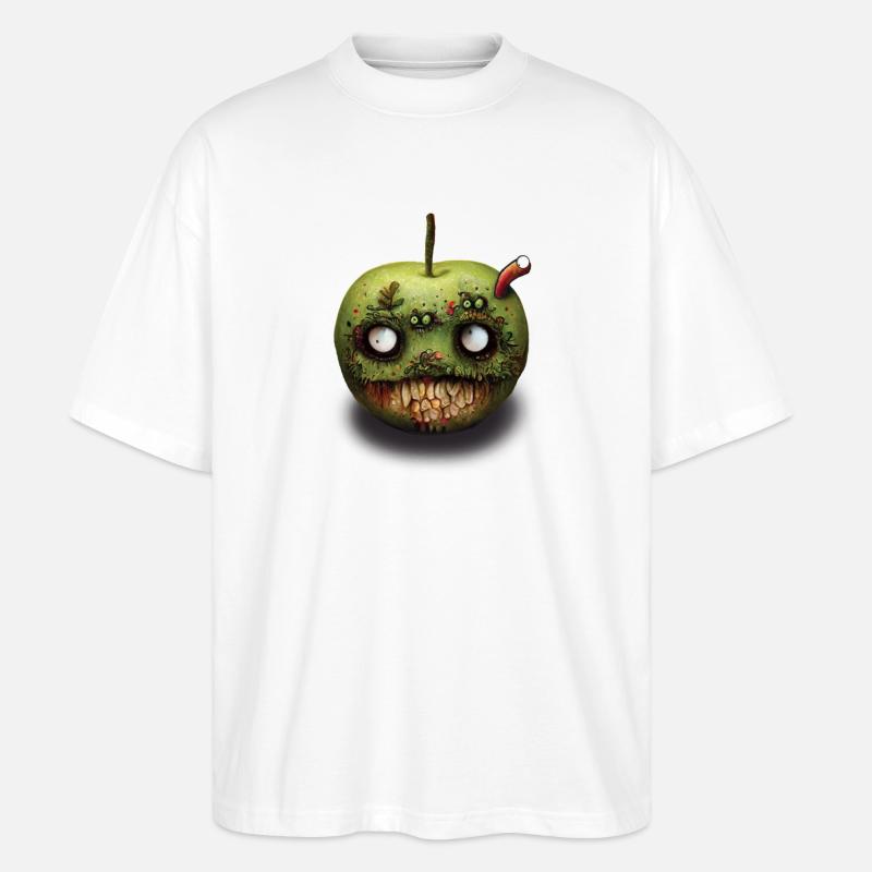 Zombie Apfel Fallobst - Stanley/Stella Oversized Unisex Bio T-Shirt Blaster 2.0 - Weiß