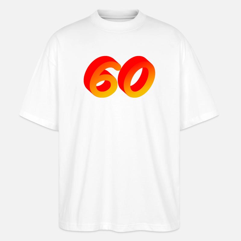 verschenken, 60 orange verlauf - Stanley/Stella Oversized Unisex Bio T-Shirt Blaster 2.0 - Weiß