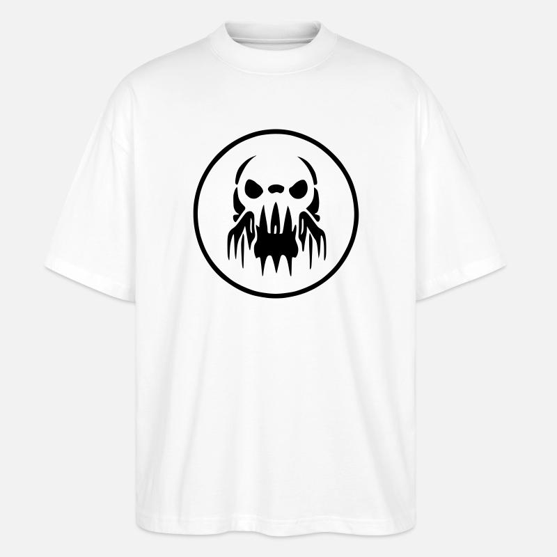 Logo Zombie Alien - T-shirt bio Blaster 2.0 coupe oversize Stanley/Stella Unisexe - blanc