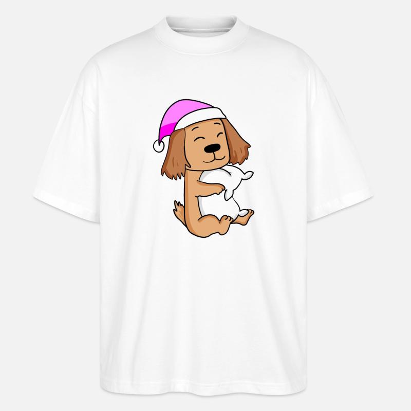 Hund Hunderasse English Cocker Spaniel - Stanley/Stella Oversized Unisex Bio T-Shirt Blaster 2.0 - Weiß