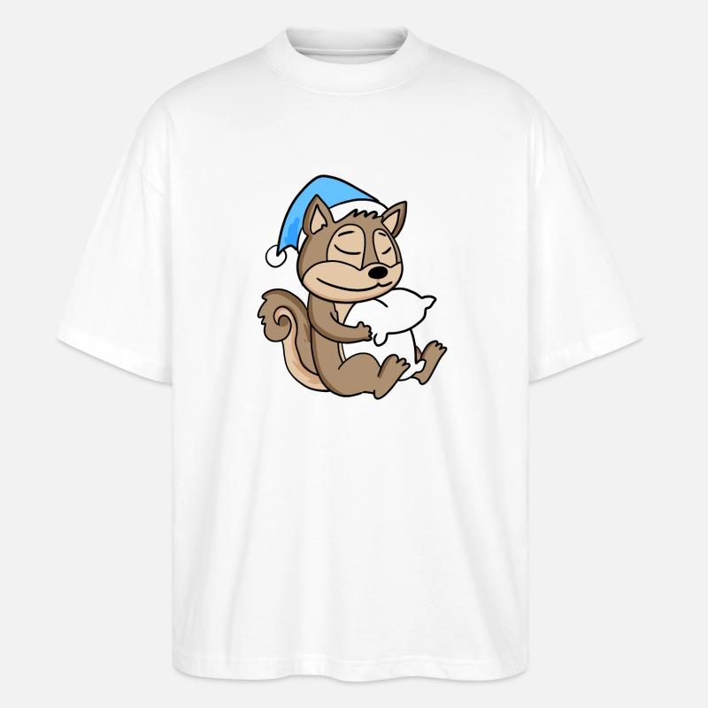 Eichhörnchen Baby - Stanley/Stella Oversized Unisex Bio T-Shirt Blaster 2.0 - Weiß